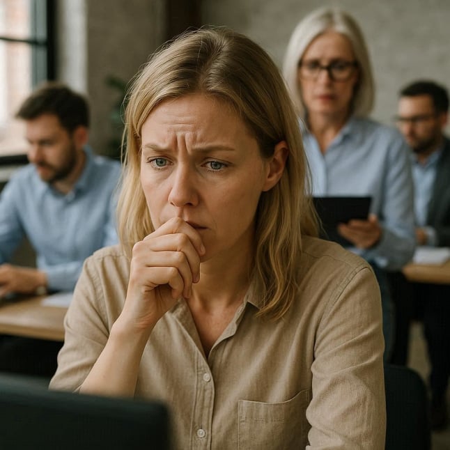 Femme anxieuse et neurofeedback therapeutique Cygnet