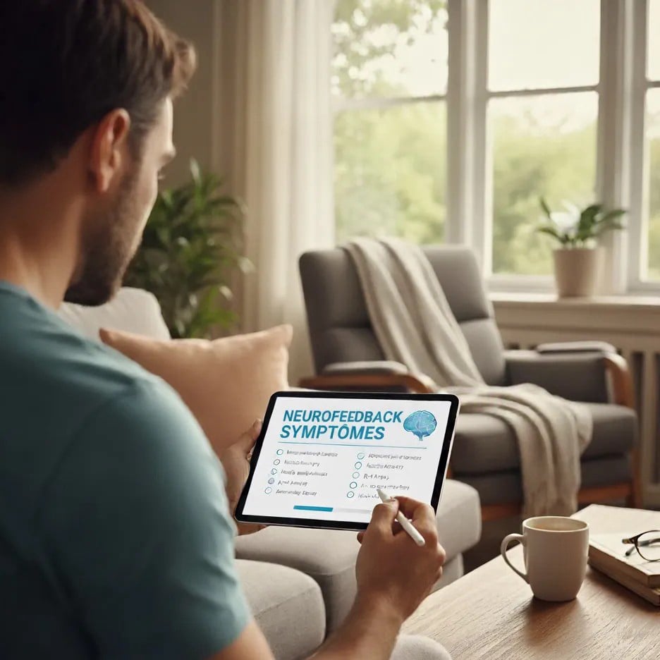 Homme remplissant son questionnaire - Séverine Brévier